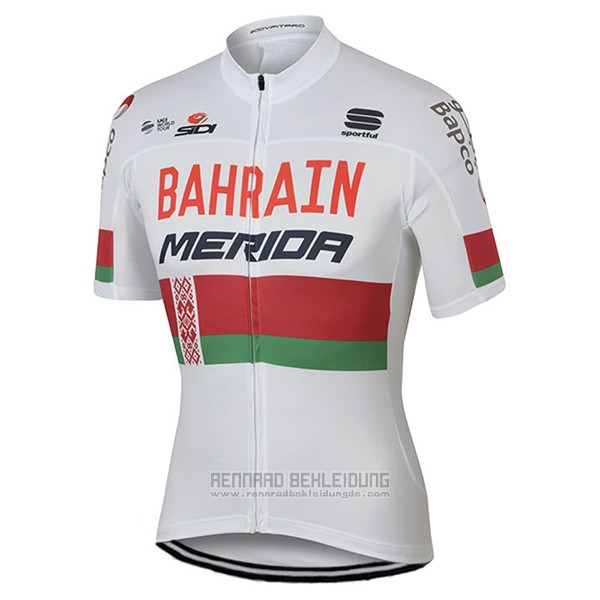 2017 Fahrradbekleidung Bahrain Merida Champion Bielorusso Trikot Kurzarm und Tragerhose